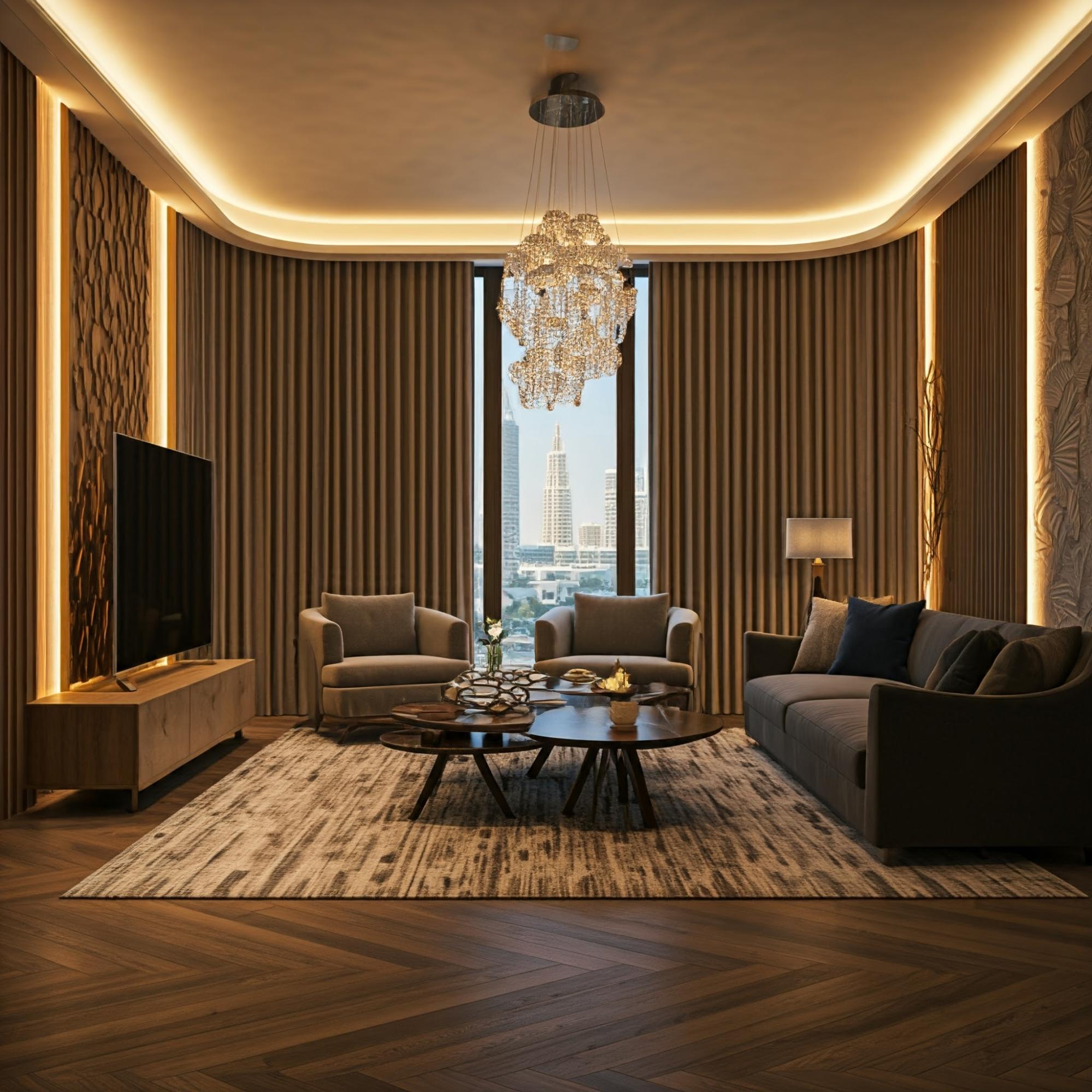 Luxurious interior design experience in Dubai with elegant decor and refined furniture for sophisticated spaces.