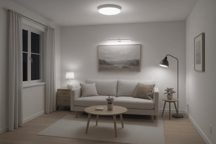 Best home upgrades in a beige-toned living room.