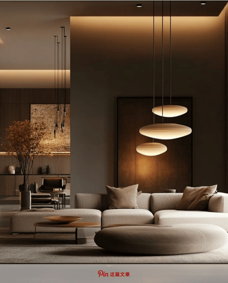 cozy living room with soft layered lighting that makes a house feel like a home.