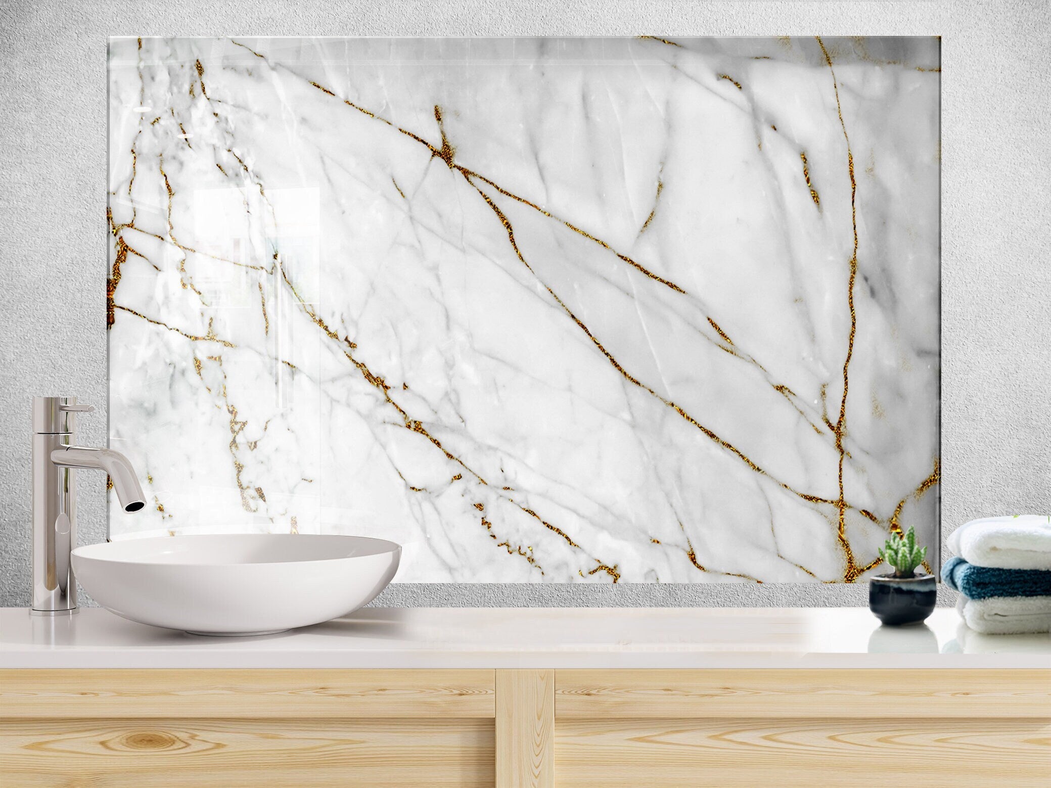 Elegant white marble backsplash for inspiring Kitchen backsplash ideas