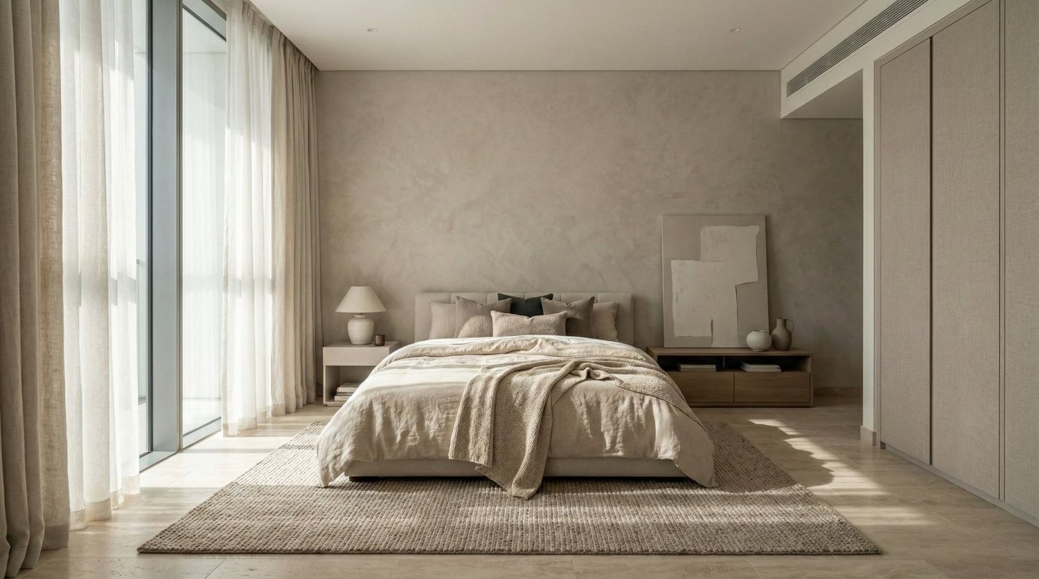 luxury bed room with neutral colour to Make a Bedroom Feel More Luxurious
