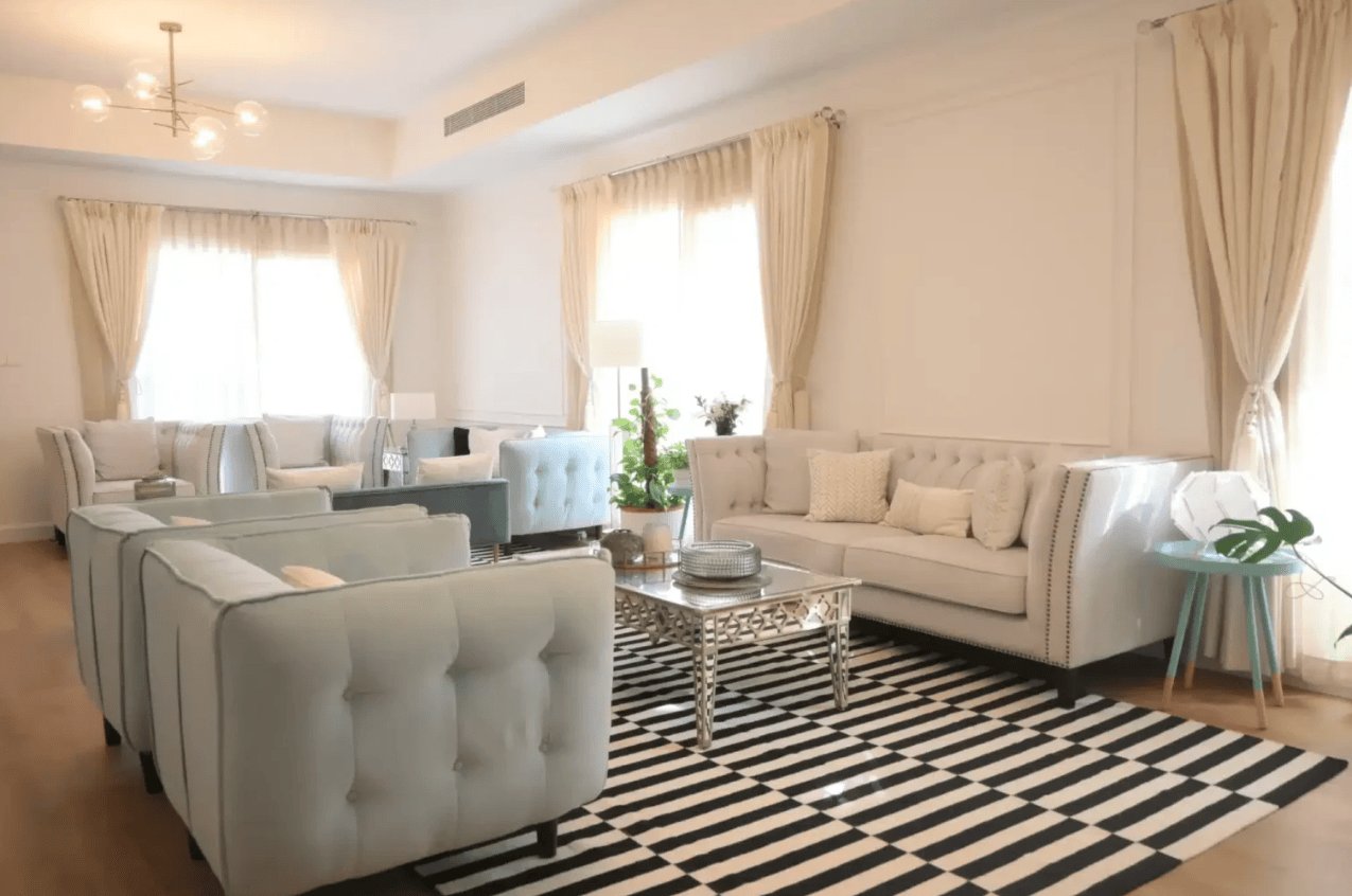 soft pastel themed living room exudes tranquility gently lifting your mood