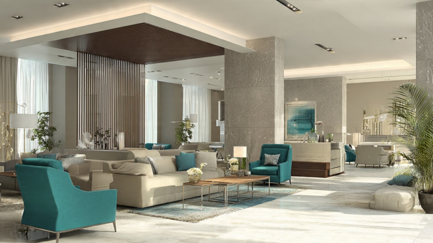 sophisticated living space with teal and neutral tones creates calm elegance and uplifts your mood