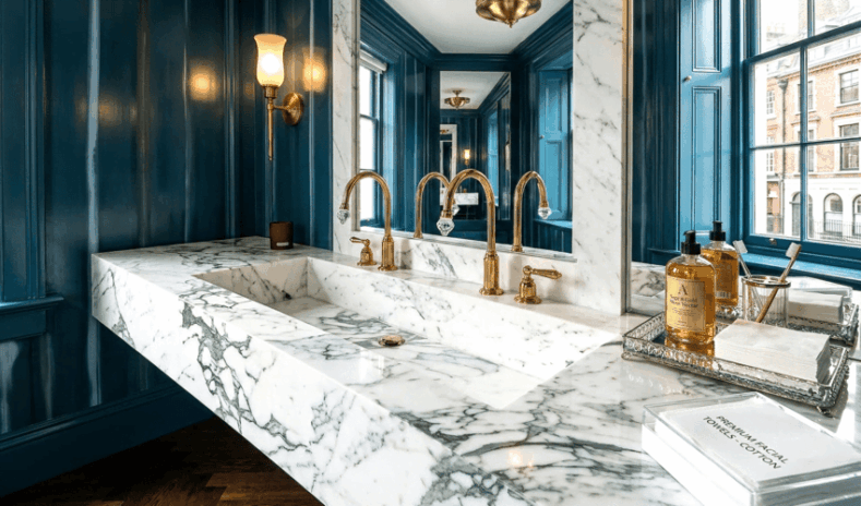 Integrated Stone Basin Bathroom Design Ideas