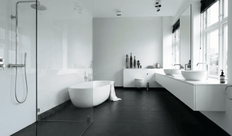 Modern Bathroom Design Ideas With Black Floor