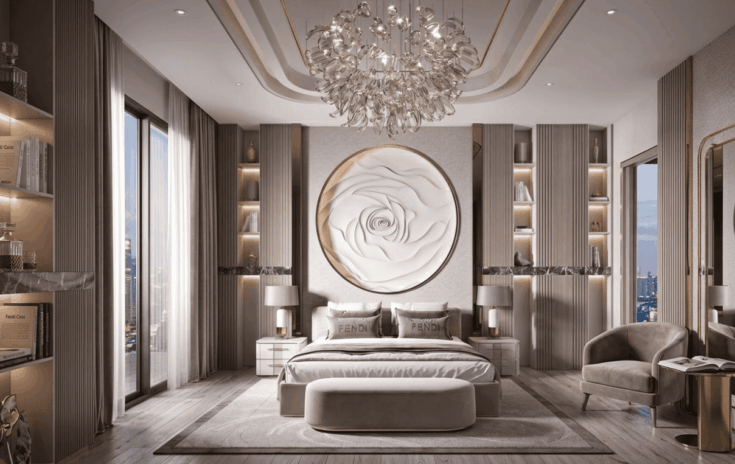 Rose Gold Serenity Modern Bedroom Design Ideas