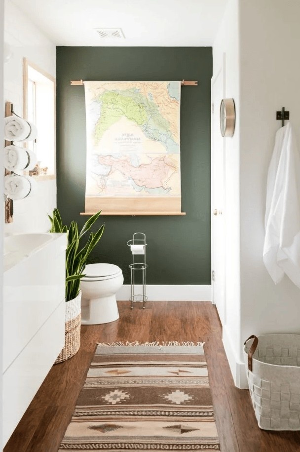 Accent Wall Small Bathroom design ideas