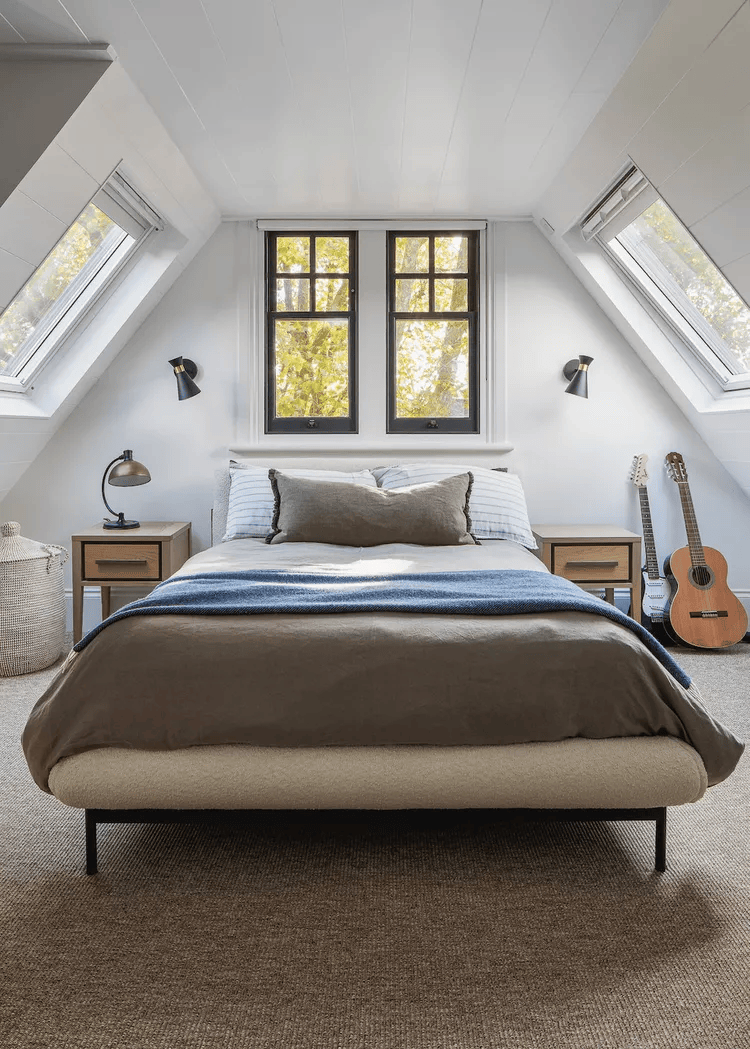 Attic Style Minimalist Bedroom Design Idea