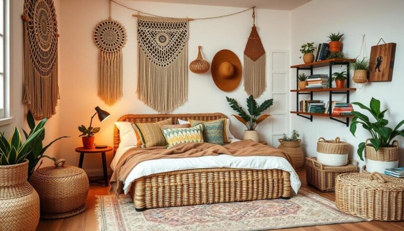 Bohemian Warm Master Bedroom Design