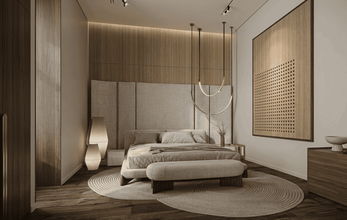 Cozy and Artistic Minimalist Bedroom Design Idea