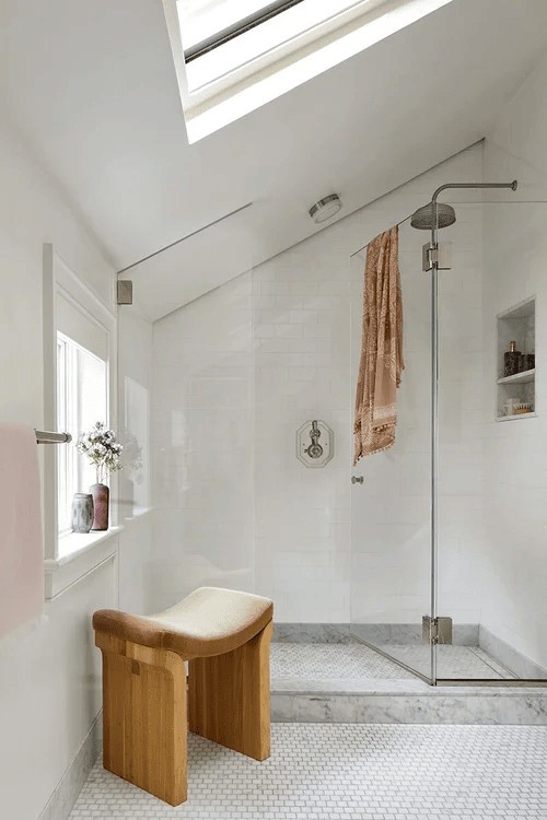 Design Around Slanted Roof Small Bathroom Design Ideas