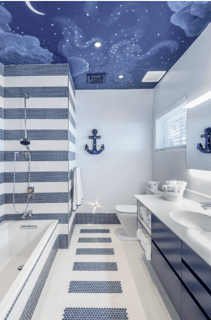 Dreamy Blue Bathroom Design Idea