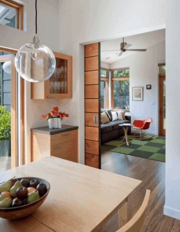 Functional Pocket Door Modern Small Living room ideas