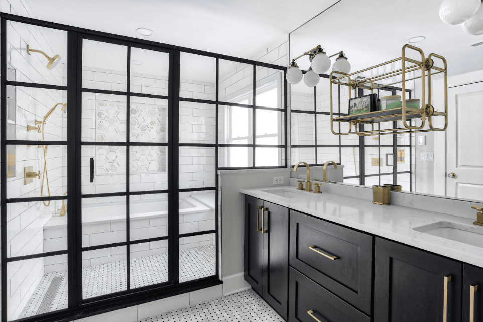 High Contrast Light-Shadow Bathroom Design Ideas