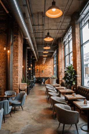 Industrial Cafe Design Idea