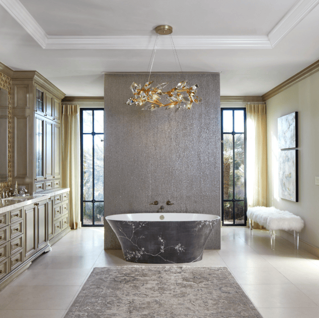 Matching Tub with Accent Colours Bathroom Design Ideas