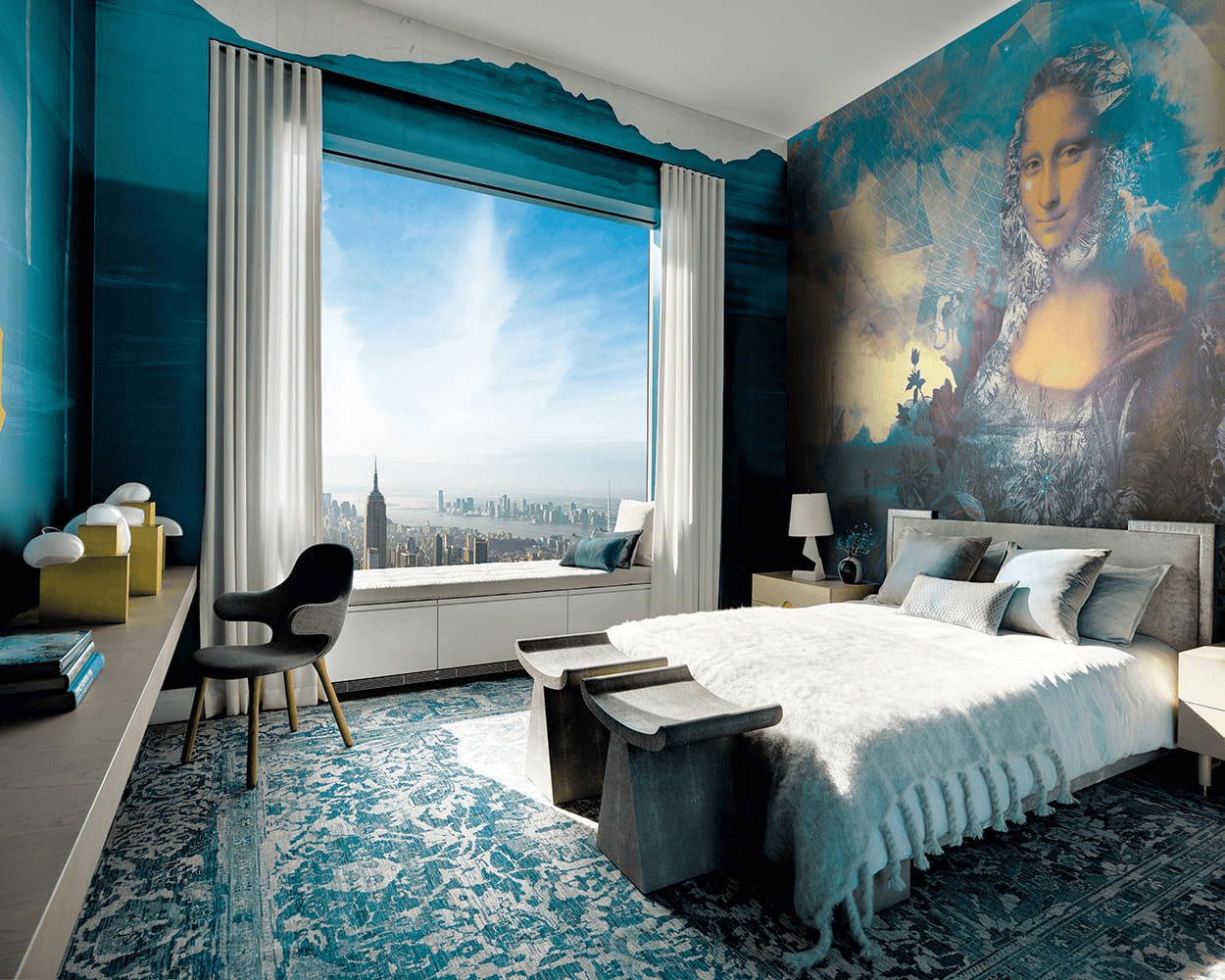 Modern Bedroom design Artistic Wallpaper