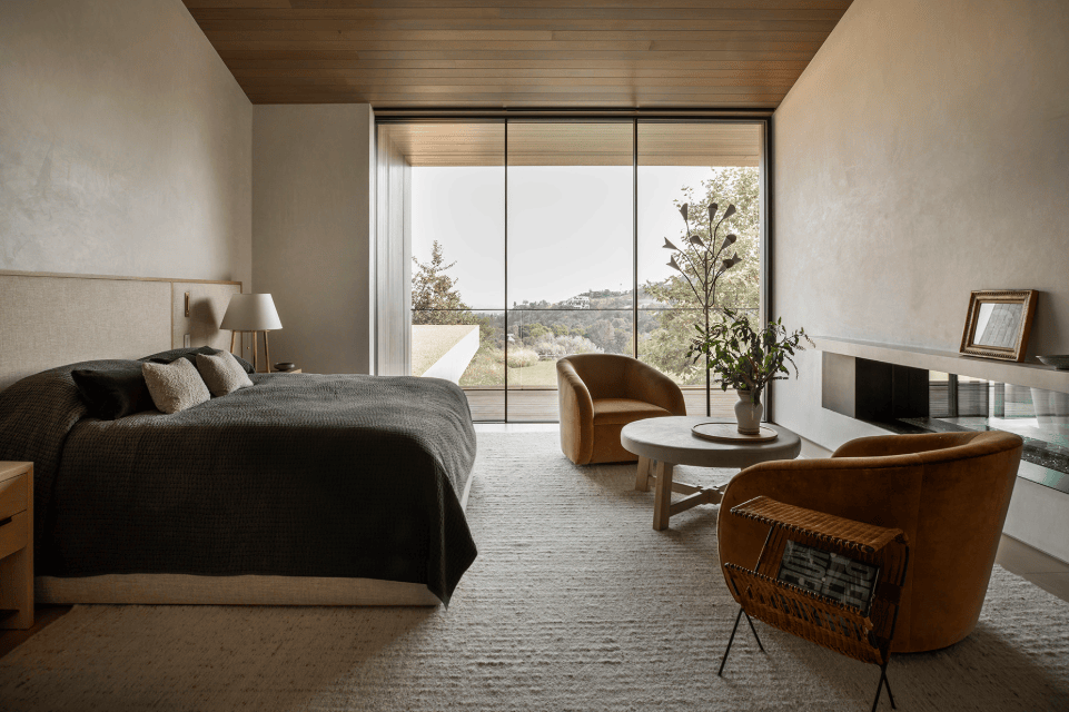 Modern Bedroom With Warm Elements