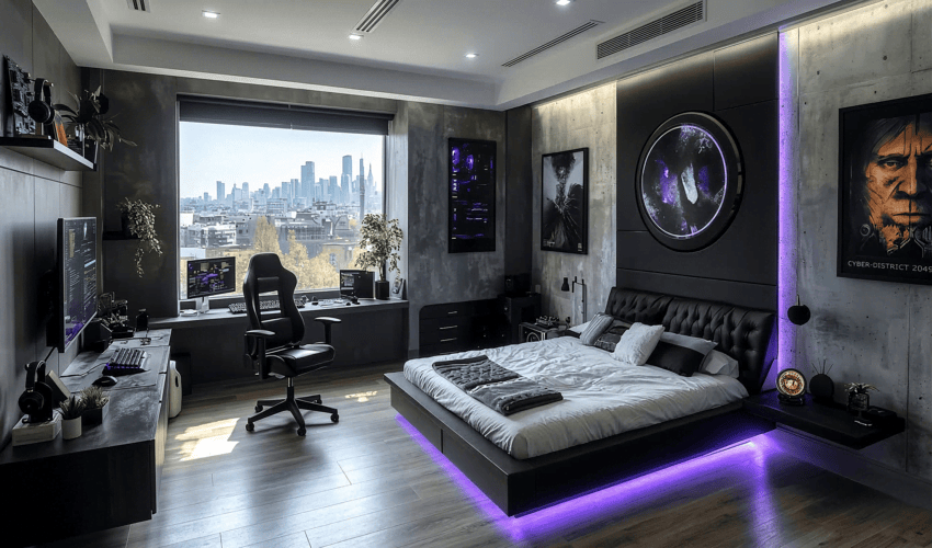 Modern Gaming Bedroom Design Ideas