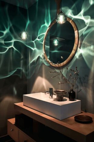 Rippling Light Reflections for Small Bathroom