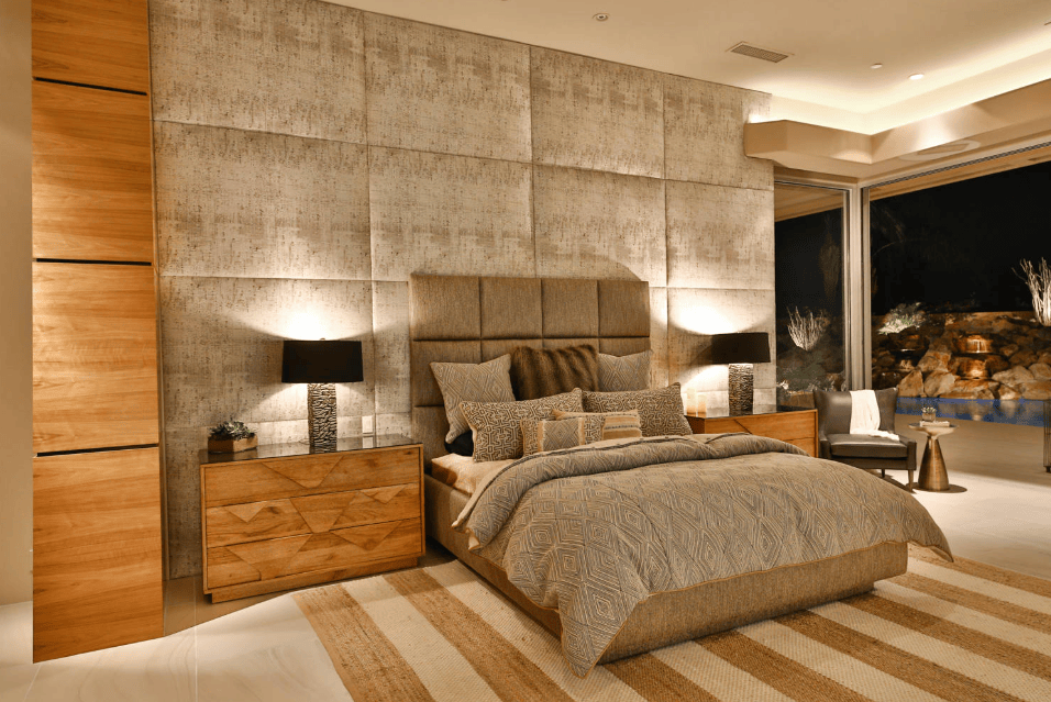 Soft Panels Bedroom Design Idea