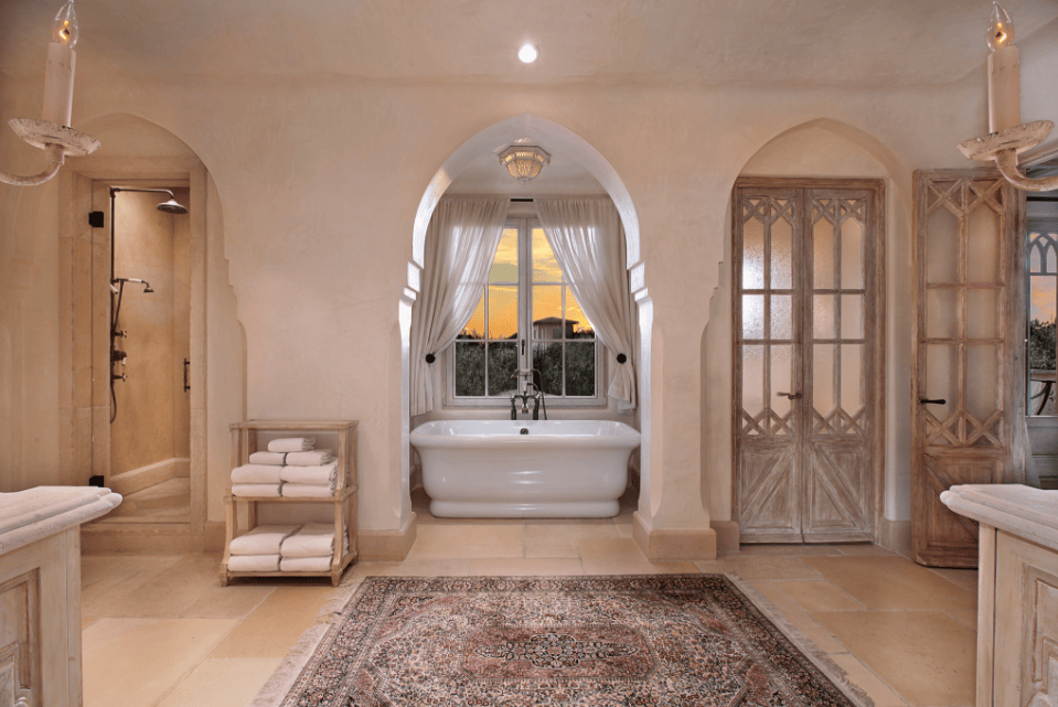 Traditional Arched Doors Bathroom Design Ideas