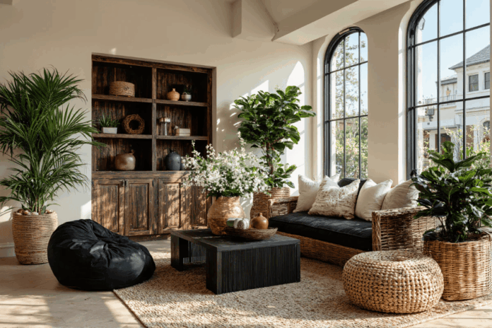 Turn outside in living room design ideas