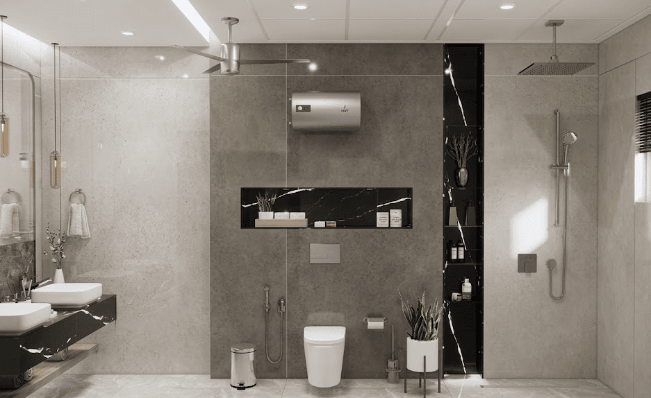 Wall Mounted Storage Bathroom Design Ideas