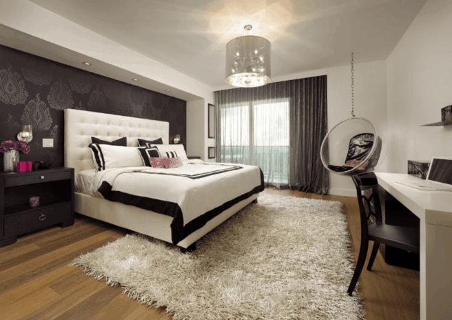 Deep Accent Wall Elegant Bedroom Design