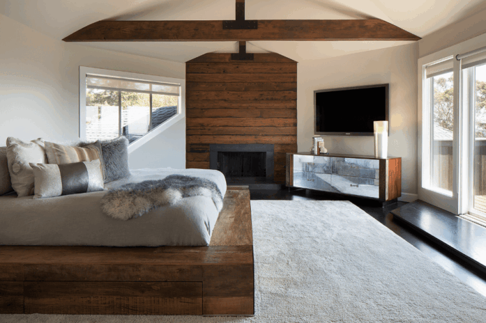 Elegant Bedroom Design with Rustic Wooden Pieces