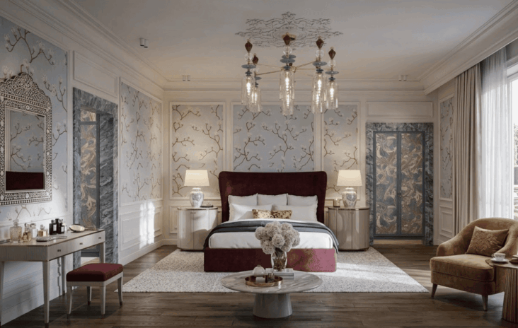 Regal Blossom Elegant Bedroom Design