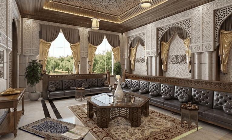 Regal Style Arabic Majlis Design