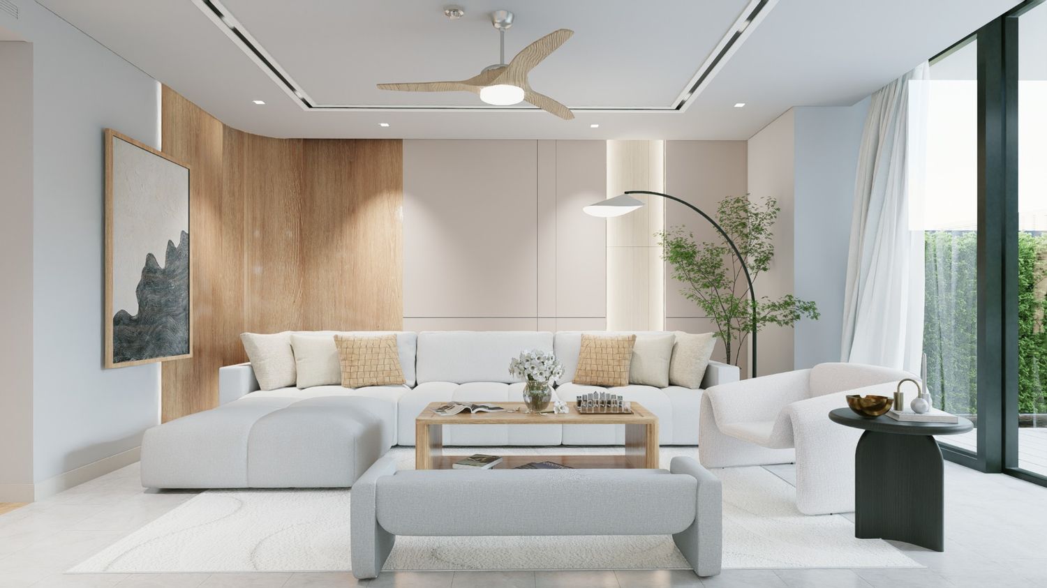 living room interior design studio in dubai
